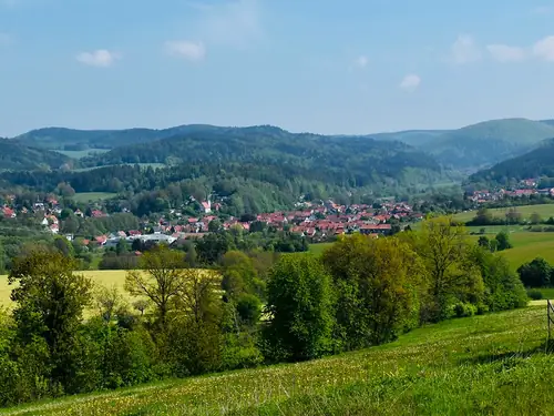 Weite Ausblicke über Südthüringen