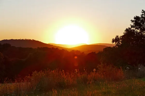 Abendlicht am Gebaweg in der Thüringer Rhön
