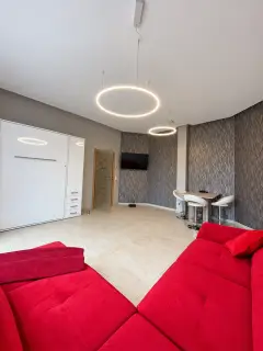 Villa Milde – Wohnzimmer mit Schrankbett